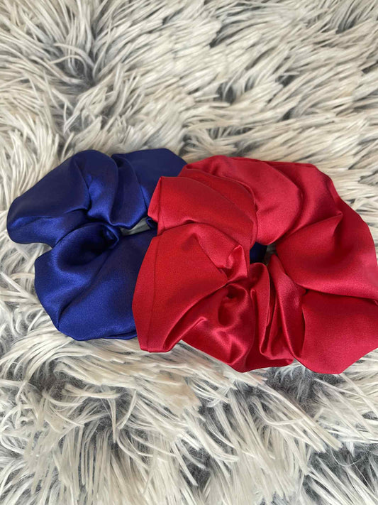 Rød Silk Satin Scrunchie
