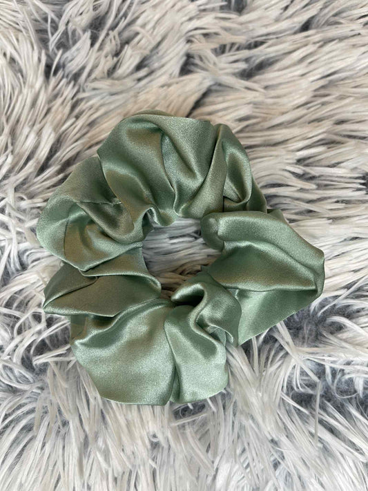Light green Silk Satin Scrunchie