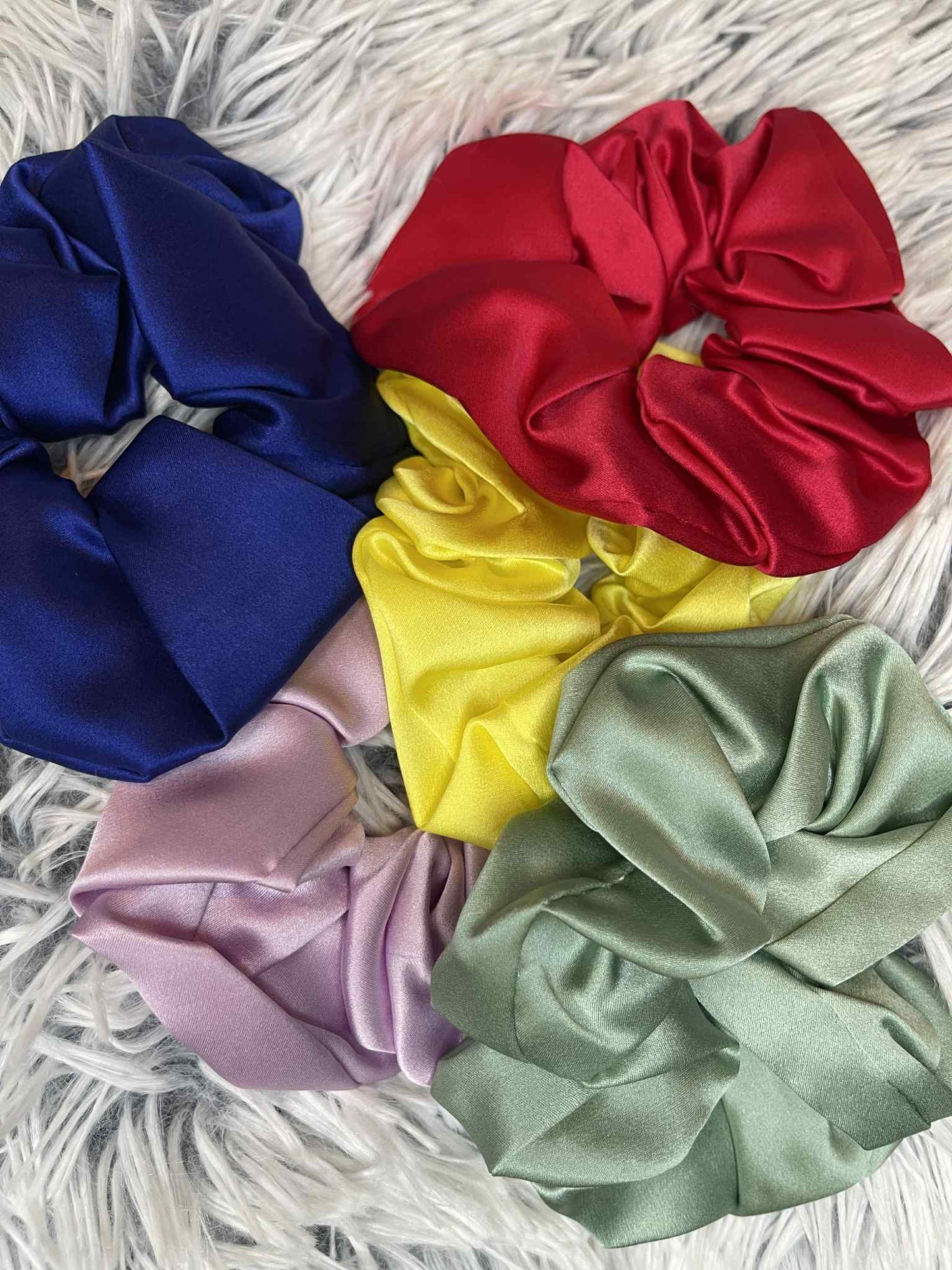 Konge blå Silk Satin Scrunchie