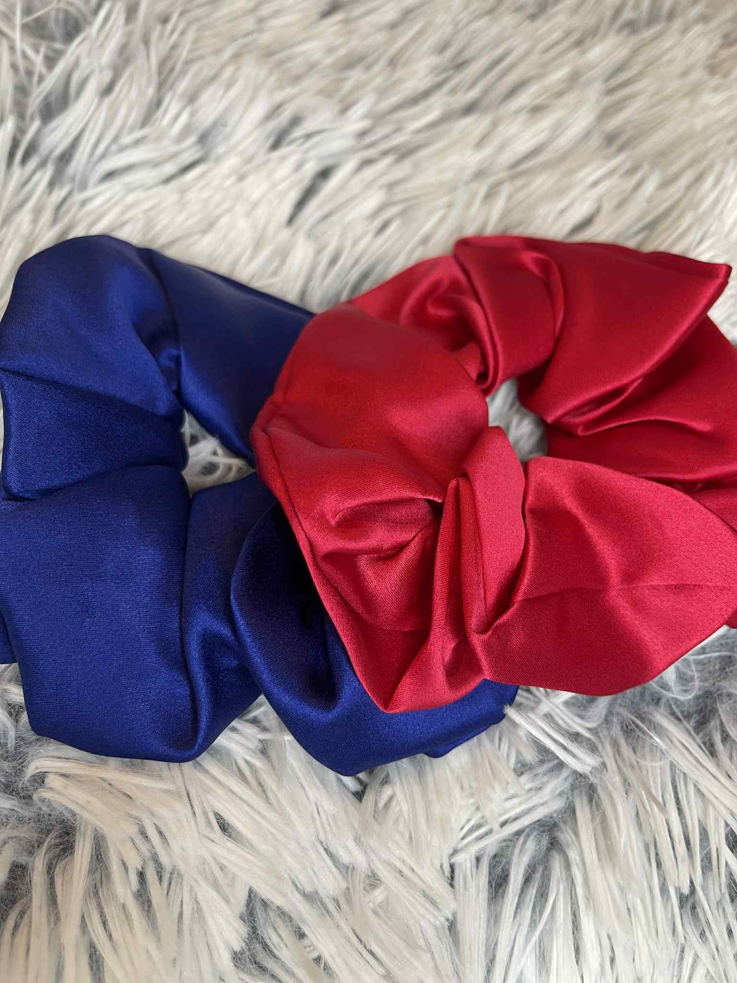 Konge blå Silk Satin Scrunchie