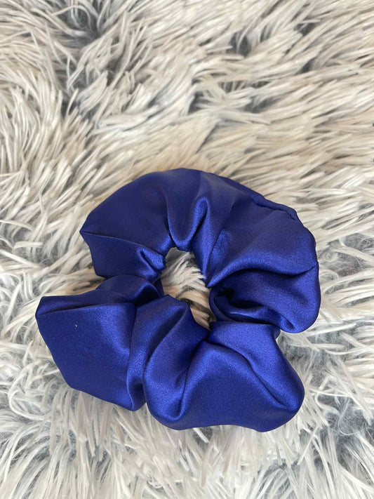 Konge blå Silk Satin Scrunchie