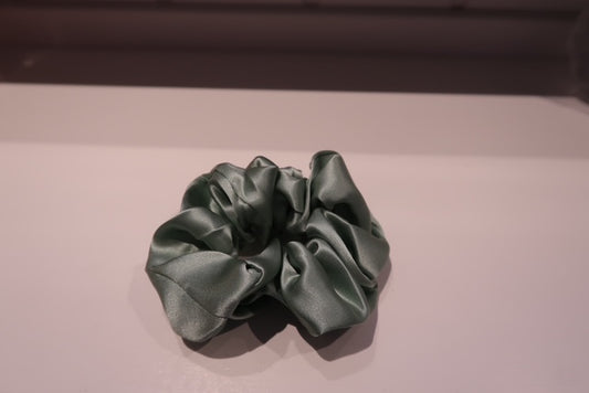 Light green Silk Satin Scrunchie
